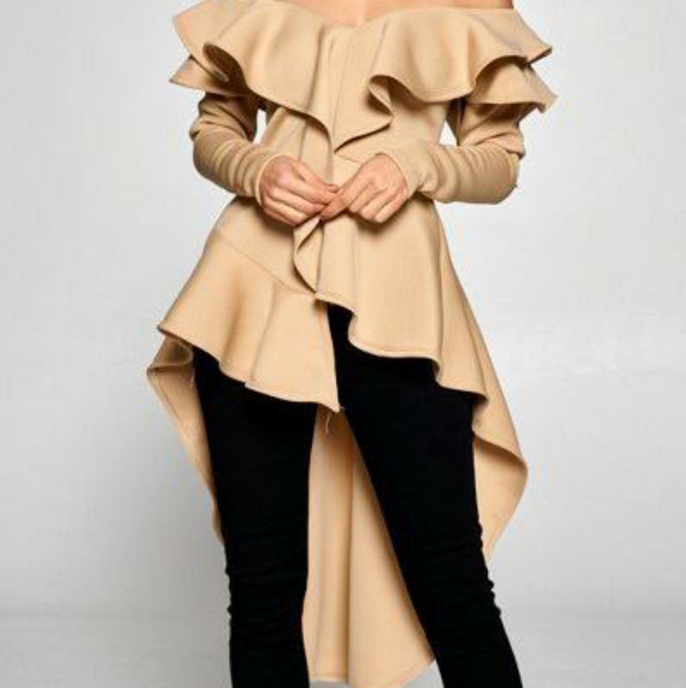 Beautiful Ruffle Hi/Lo Top - Picture 5 of 5